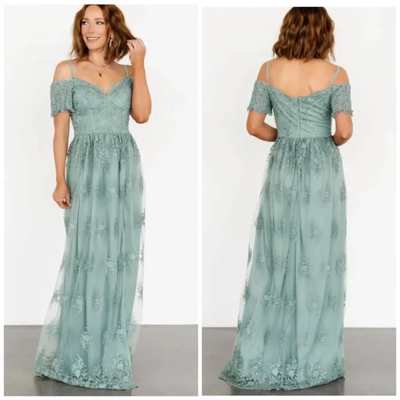 Soieblu | Dresses | Soiblu Sage Esperanza Tulle Embroidered Maxi Dress |  Poshmark
